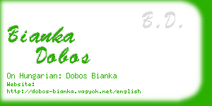 bianka dobos business card